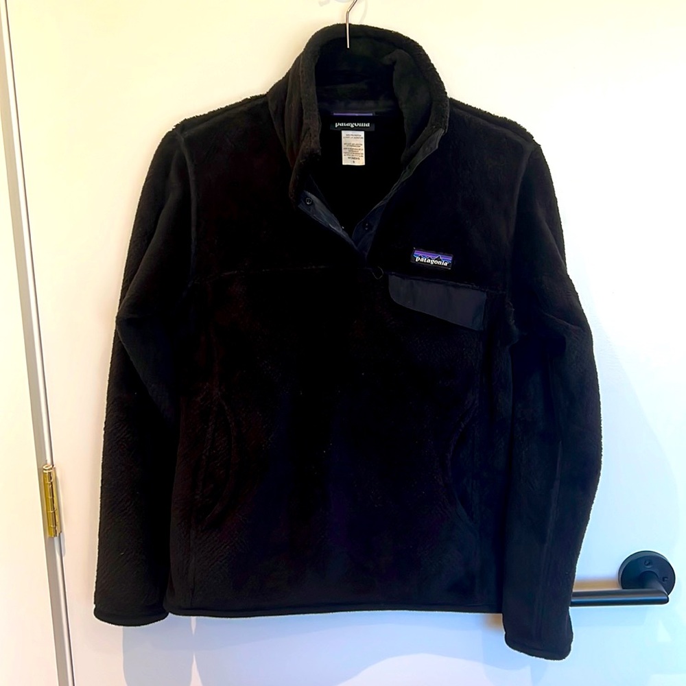Patagonia black fleece quarter zip